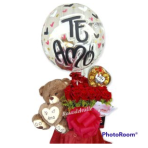 BOUQUET ROSAS X20 GLOBO