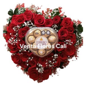 Arreglo floral en forma de corazón 7