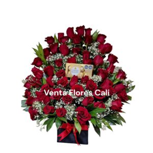 Arreglo floral en rosas rojas en Venta Flores Cali 46