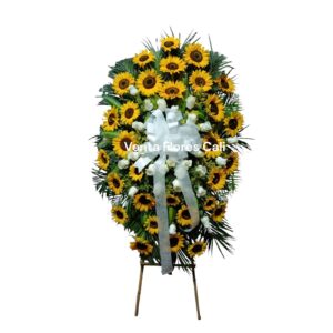 Arreglo Floral Fúnebre Con girasoles y rosas 58