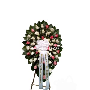 Corona  Funebre con rosas 2