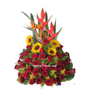 Arreglos con rosas rojas 42